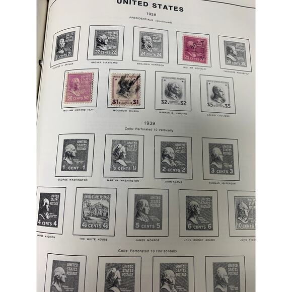 Vintage 1980 Treat Hobby Stars & Stripes American Stamp Album w 100+ Stamps - Picture 9 of 13